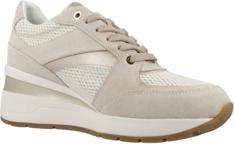 Geox Stijlvolle Sneakers voor Mannen en Vrouwen Beige Dames