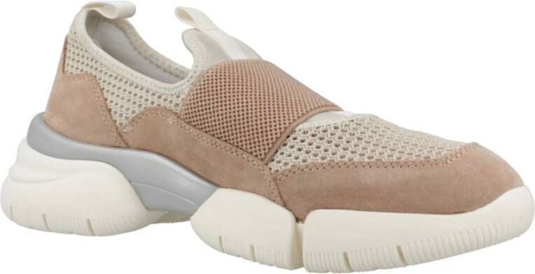 Geox Stijlvolle Sneakers voor Mannen en Vrouwen Beige Dames