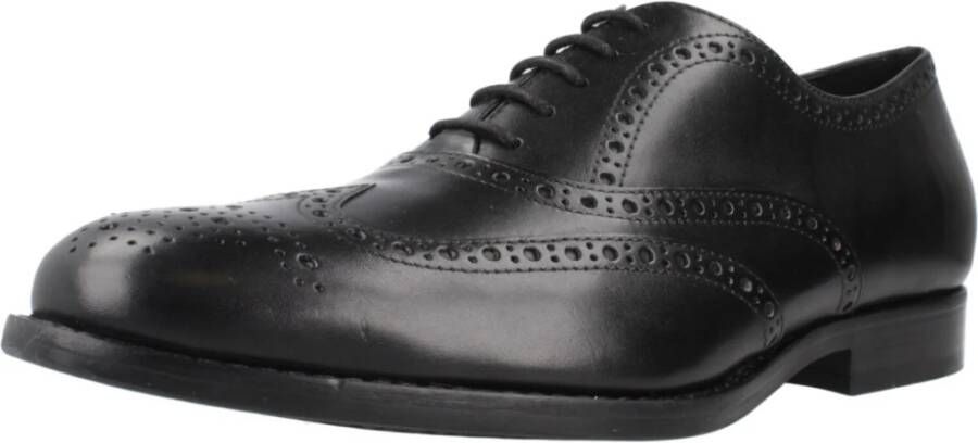 Geox Stijlvolle Veterschoenen Hampstead Black Heren