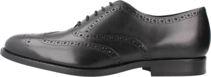 Geox Stijlvolle Veterschoenen Hampstead Black Heren