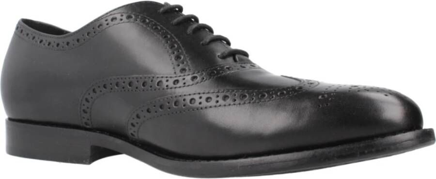 Geox Stijlvolle Veterschoenen Hampstead Black Heren