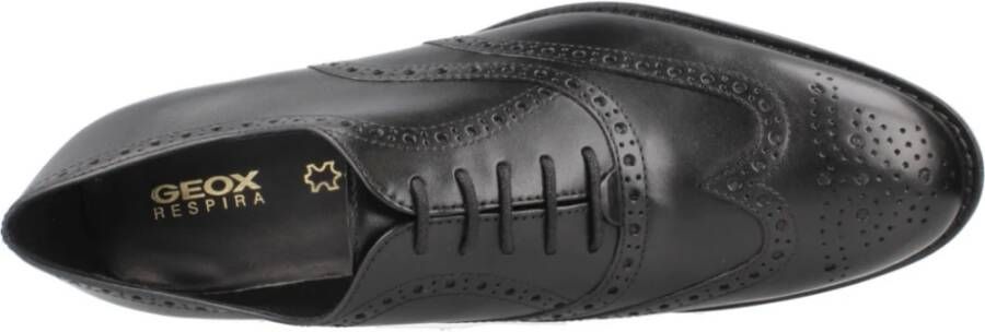 Geox Stijlvolle Veterschoenen Hampstead Black Heren