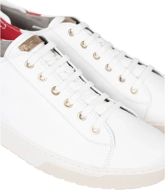 Geox Stijlvolle Veterschoenen met Antislip Zool White Dames