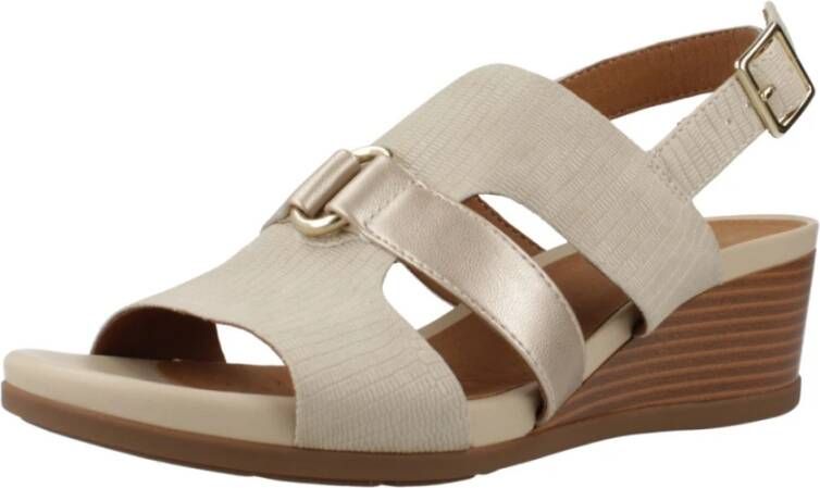 Geox Stijlvolle Wedges voor Vrouwen Beige Dames