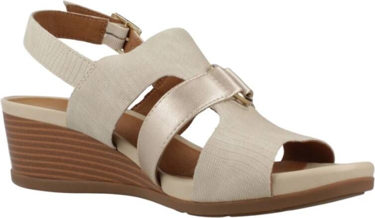 Geox Stijlvolle Wedges voor Vrouwen Beige Dames