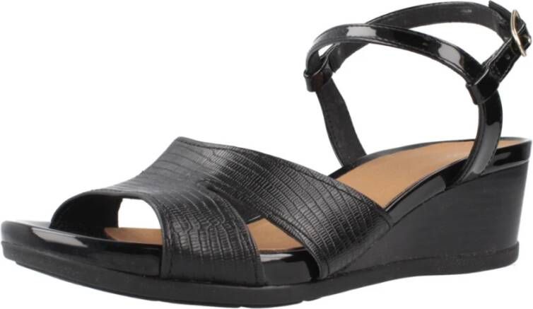 Geox Stijlvolle Wedges voor Vrouwen Black Dames