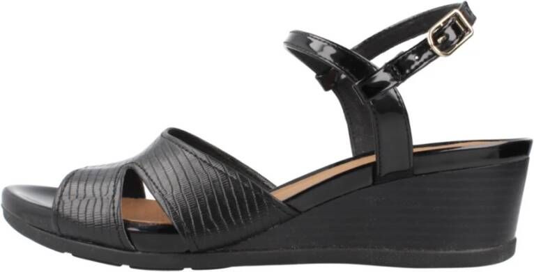 Geox Stijlvolle Wedges voor Vrouwen Black Dames