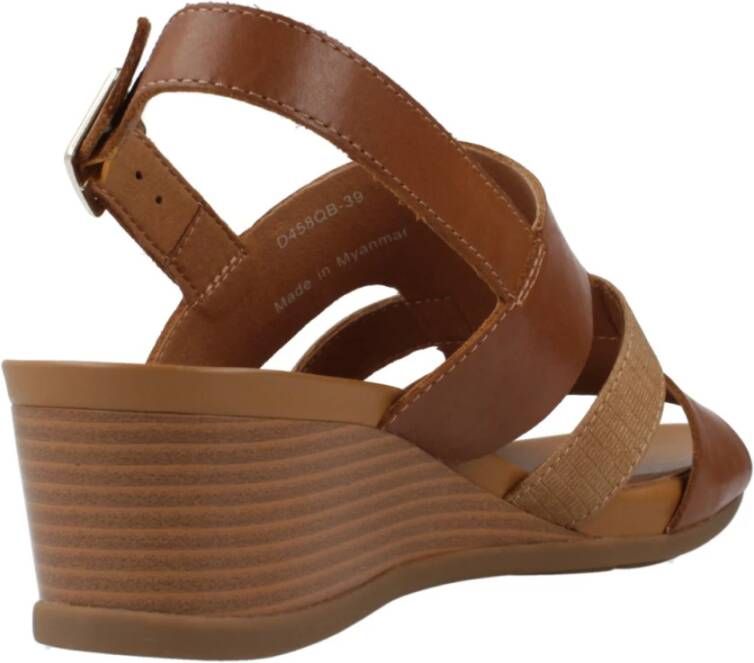 Geox Stijlvolle Wedges voor Vrouwen Brown Dames