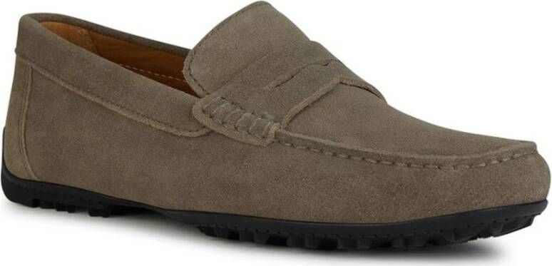 Geox Taupe Grip Moccasins Loafers Beige Heren