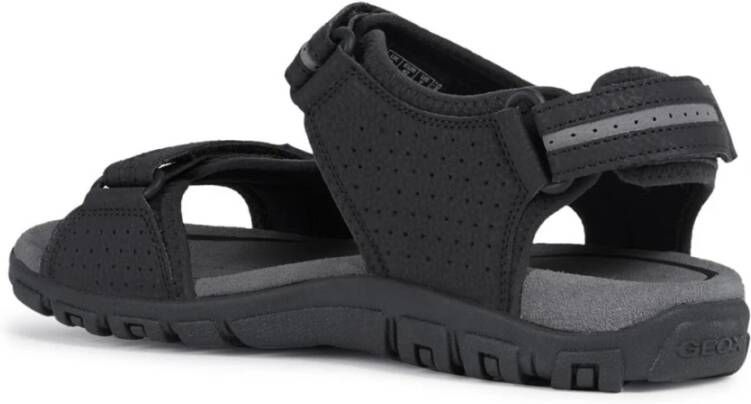 Geox Uomo Sandal Strada Stone Zwart Heren