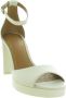 Geox Witte leren jurksandalen White Dames - Thumbnail 4