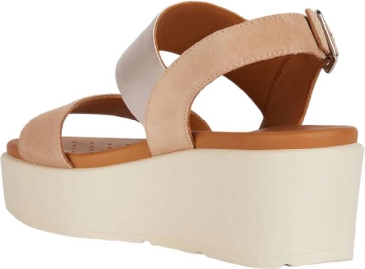 Geox Wig Sandalen Beige Dames