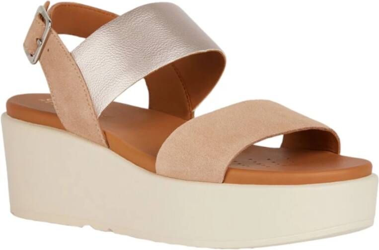 Geox Wig Sandalen Beige Dames