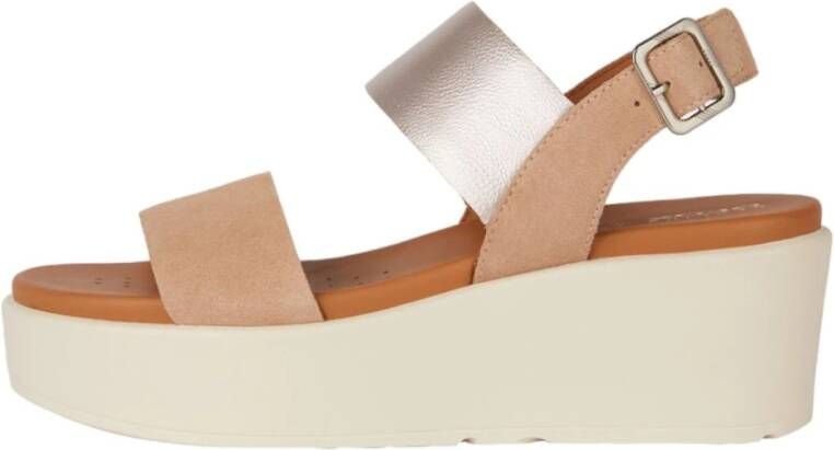 Geox Wig Sandalen Beige Dames