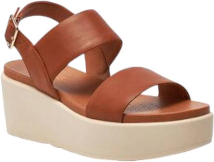 Geox Wig Sandalen Brown Dames