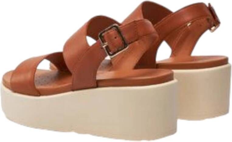 Geox Wig Sandalen Brown Dames