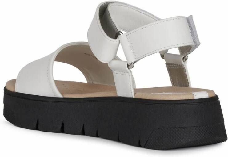 Geox Witte platte sandalen voor vrouwen White Dames