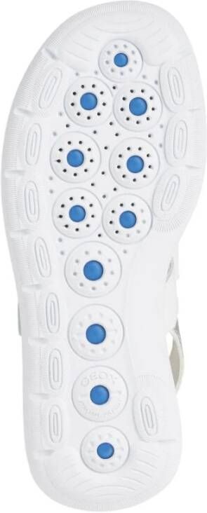 Geox Witte platte sandalen voor vrouwen White Dames