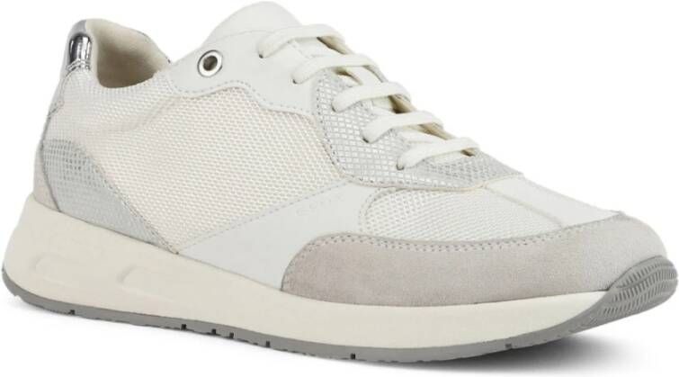 Geox Witte Veterschoenen voor Vrouwen White Dames