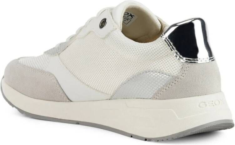 Geox Witte Veterschoenen voor Vrouwen White Dames