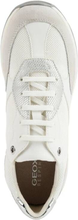 Geox Witte Veterschoenen voor Vrouwen White Dames