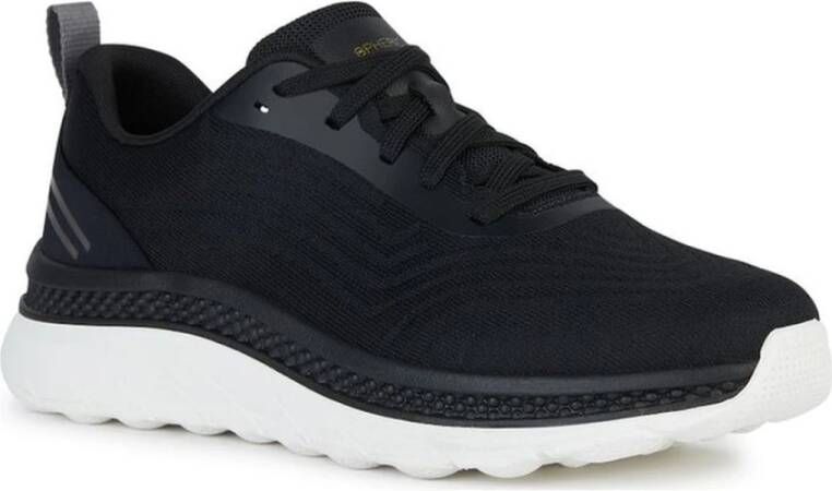 Geox Zwarte Actif Sneakers voor Mannen Black Heren