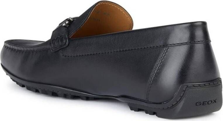 Geox Zwarte Grip Moccasins voor Mannen Black Heren