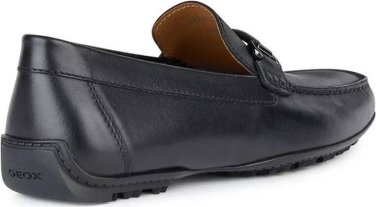 Geox Zwarte Grip Moccasins voor Mannen Black Heren