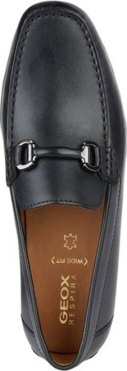 Geox Zwarte Grip Moccasins voor Mannen Black Heren