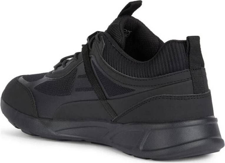 Geox Zwarte Sanzio Sneakers voor Mannen Black Heren