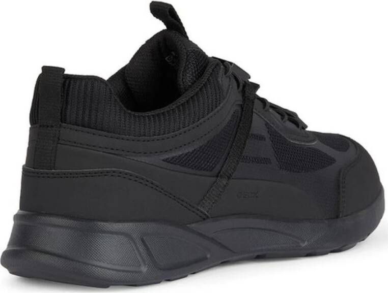 Geox Zwarte Sanzio Sneakers voor Mannen Black Heren