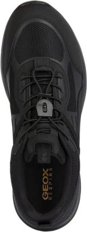 Geox Zwarte Sanzio Sneakers voor Mannen Black Heren