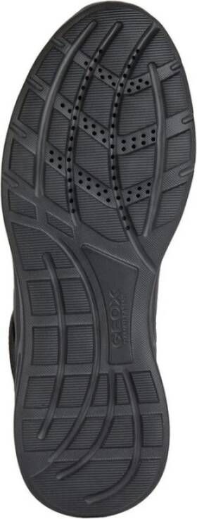 Geox Zwarte Sanzio Sneakers voor Mannen Black Heren