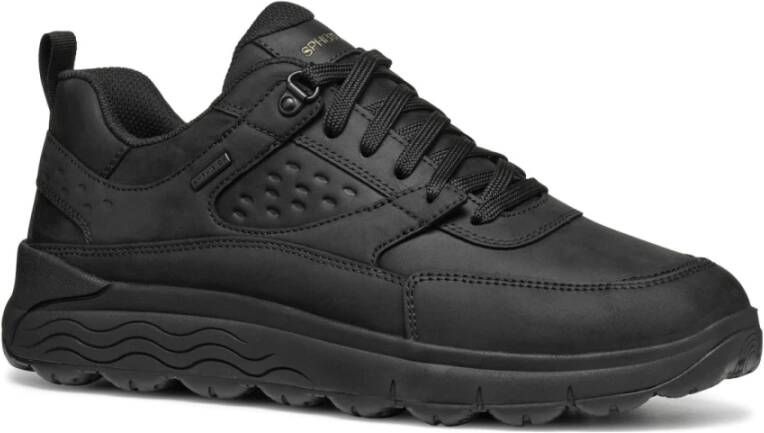 Geox Zwarte Vrijetijdssneakers voor Mannen Black Heren