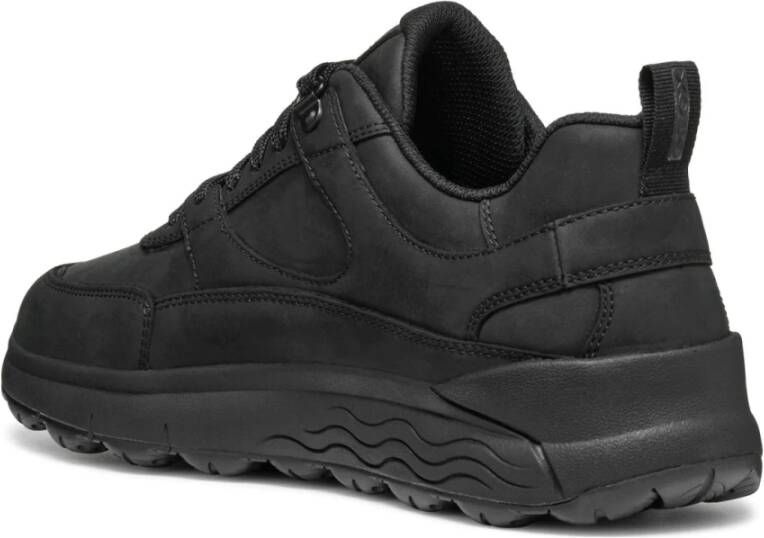 Geox Zwarte Vrijetijdssneakers voor Mannen Black Heren