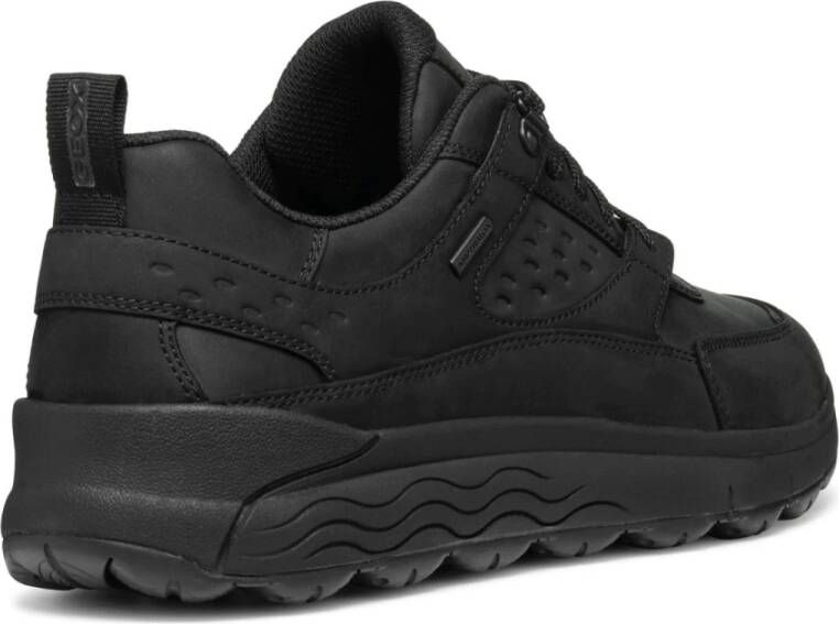 Geox Zwarte Vrijetijdssneakers voor Mannen Black Heren