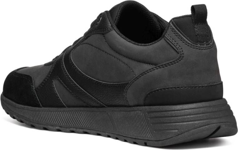 Geox Zwarte Vrijetijdssneakers voor Mannen Black Heren