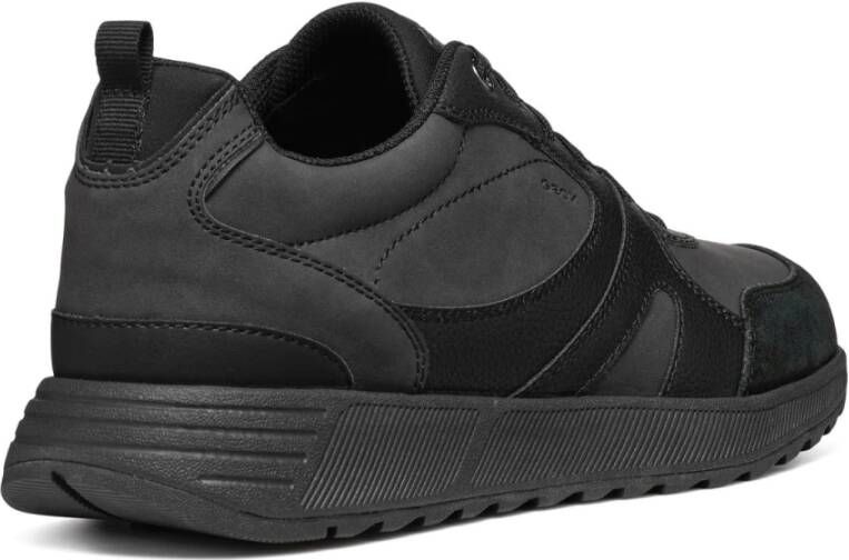 Geox Zwarte Vrijetijdssneakers voor Mannen Black Heren