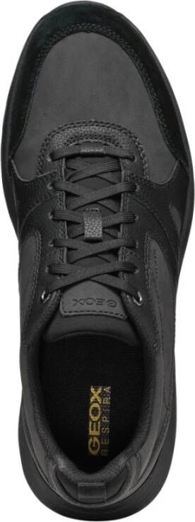 Geox Zwarte Vrijetijdssneakers voor Mannen Black Heren