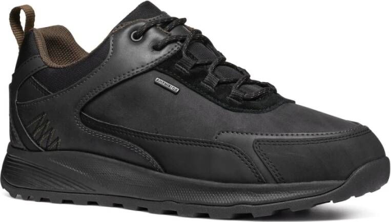 Geox Zwarte Vrijetijdssneakers voor Mannen Black Heren