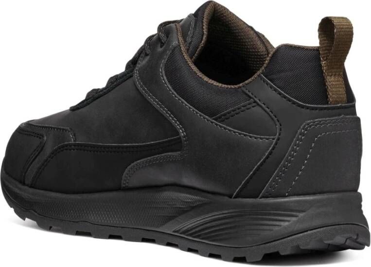 Geox Zwarte Vrijetijdssneakers voor Mannen Black Heren