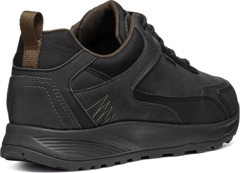 Geox Zwarte Vrijetijdssneakers voor Mannen Black Heren