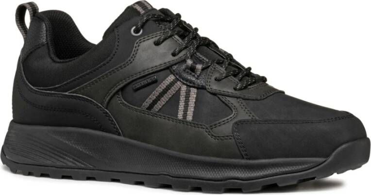 Geox Zwarte Vrijetijdssneakers voor Mannen Black Heren