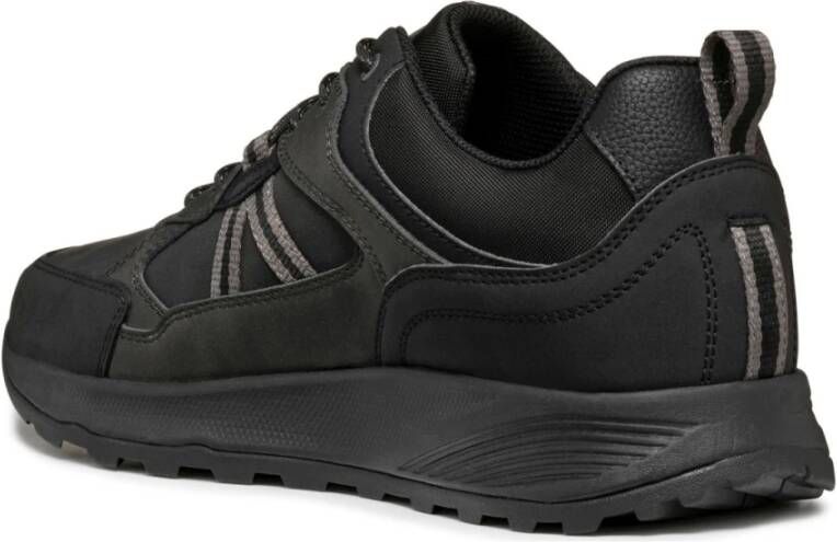 Geox Zwarte Vrijetijdssneakers voor Mannen Black Heren