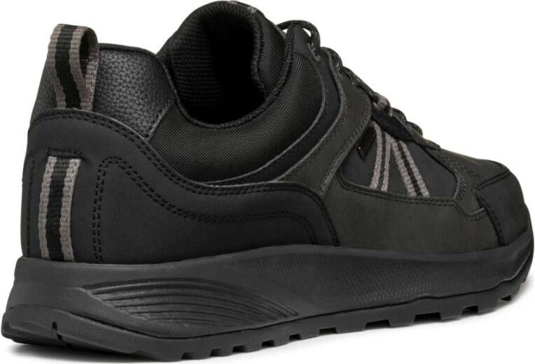 Geox Zwarte Vrijetijdssneakers voor Mannen Black Heren