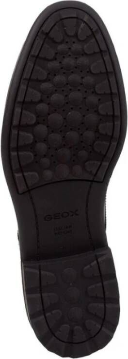 Geox Zwarte zakelijke schoenen voor mannen Black Heren