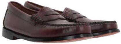 G.h. Bass & Co. Burgundy Penny Loafer Platte Schoenen Red Dames