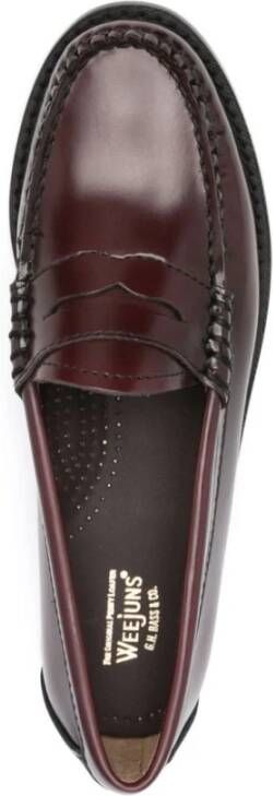 G.h. Bass & Co. Burgundy Penny Loafer Platte Schoenen Red Dames