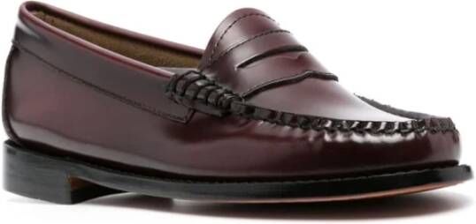 G.h. Bass & Co. Burgundy Penny Loafer Platte Schoenen Red Dames