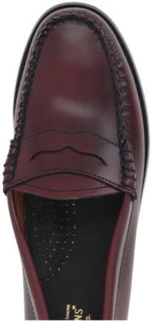 G.h. Bass & Co. Burgundy Penny Loafer Platte Schoenen Red Dames